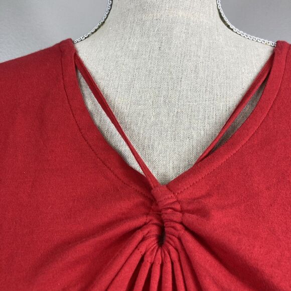 Women's Red Long Sleeve Embroidered Harley-Davidson Top Shirt Sz XL Bellmore NY - Picture 8 of 11